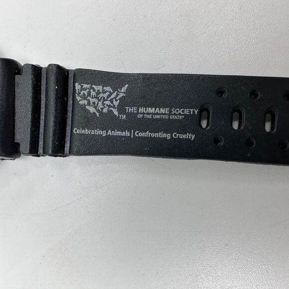 VTG Quartz World Time Watch The Humane Society Black Sports Band 90's Watch - Picture 3 of 8